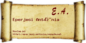 Eperjesi Antónia névjegykártya